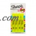 Sharpie Tank Style Highlighters, Chisel Tip, Fluorescent Yellow, 4 Pack   564118949